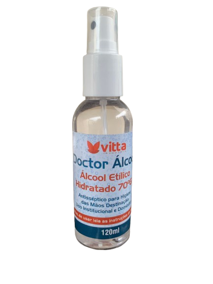 Doctor Álcool Vitta 70 GL - Antisséptico para Mãos (120ml)